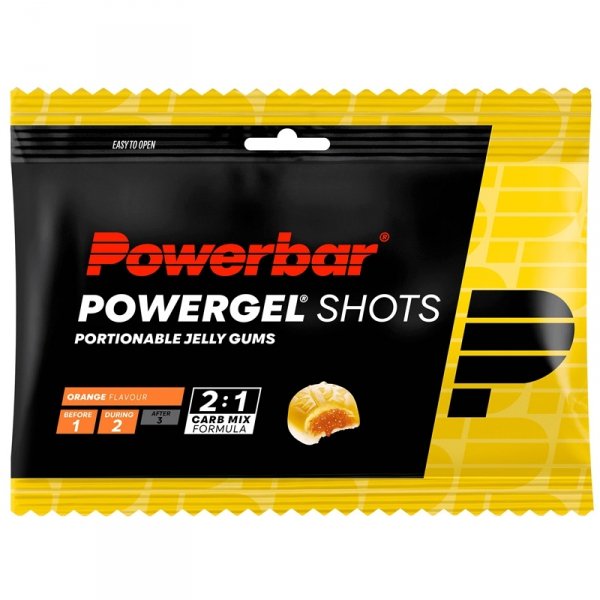 PowerBar PowerGel Shots żelki energetyczne (pomarańczowe) - 9szt, 60g