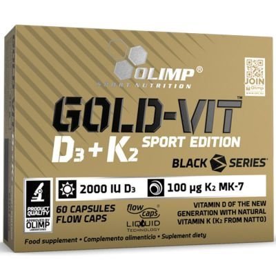 Olimp Gold-Vit D3+K2 Sport Edition 2000 IU witamina D3 i K2 - 60 kaps.