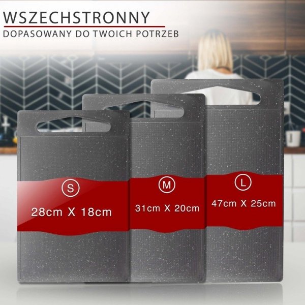 Zestaw desek do krojenia 3 elementy Classbach C-SB 4012 K (szary)