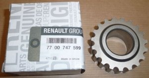 Original  Poulie de distribution inférieure Renault 1.4/1.6 moteurs K7J, K7M Renault Mégane, Renault Clio II, Renault Kangoo II,