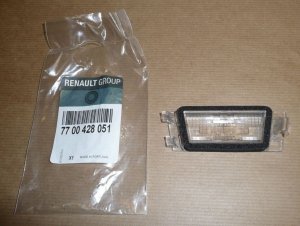 Original  Lampe de plaque d'immatriculation Renault Megane I, Renault Scenic ,  7700428051