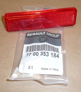$ Original  Verre réfléchissant arrière Renault Master II carrosserie pleine ,  7700353184