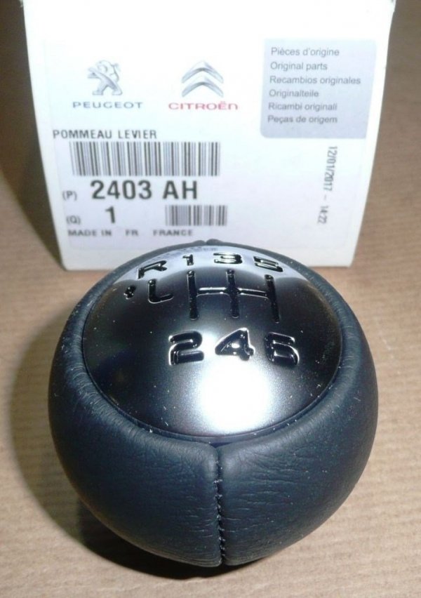 Pommeau de levier de vitesses d'origine pour Citroën C3/4/5/6/8 C3-Air C3/4-Pic DS4 Jumpy, 2403ah, 2403.ah