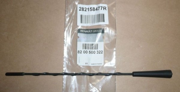Antenne de toit d'origine Captur Clio, Mégane, Scénic, Twingo, 5mm / 30cm, 282158477R, 2796400Q0A