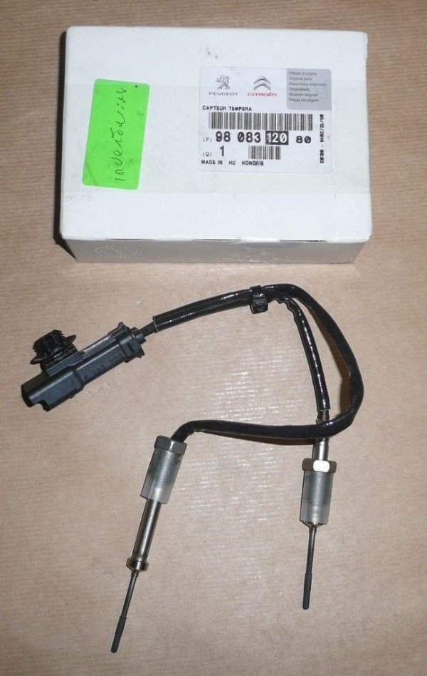 Original Capteur, température des gaz Citroen Peugeot 1.6 hdi , 9808312080