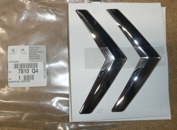 Emblème décoratif d'origine Citroën C4 Picasso, monogramme, logo décoratif, 7810Q4 , 7810.Q4