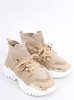 Buty sportowe za kostkę skarpetkowe PETRA KHAKI