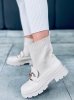 Botki skarpetkowa cholewka TONE BEIGE