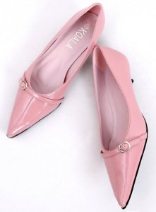 Czółenka damskie lakierowane PM2-18 Pink