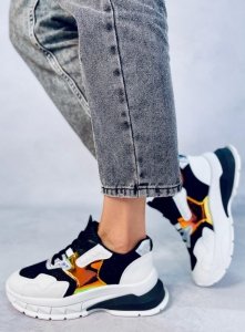Buty sportowe biało-czarne BH003 BLACK