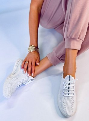Buty sportowe skarpetkowe KIRA WHITE