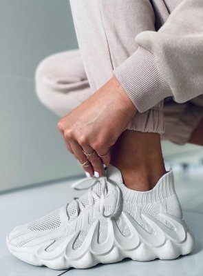 Skarpetkowe buty sportowe INENG BEIGE