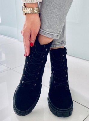 Botki sznurowane KELIS BLACK
