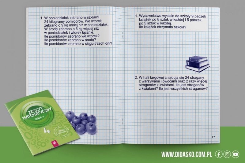 Zeszyt matematyczny kl.3 cz.4
