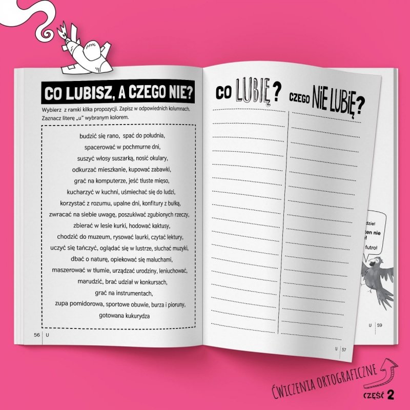 Ortografia mimochodem. Mózg uczy się mimochodem. Ćwiczenia cz.2 (U, Ó)