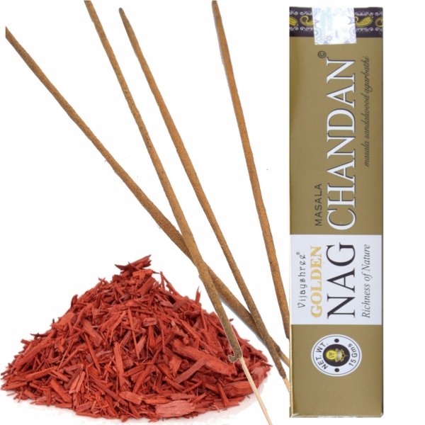 Naturalne Kadzidełka Golden Nag 15g - Drzewo Sandałowe
