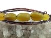 Naturalny opal żółty - damska bransoletka miedziana - powiększenie