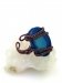 Agat z Botswany płytka - pierścionek miedziany 26x20 mm, rozmiar 16 – regulowany, znak Skorpiona, Panny i Bliźniąt