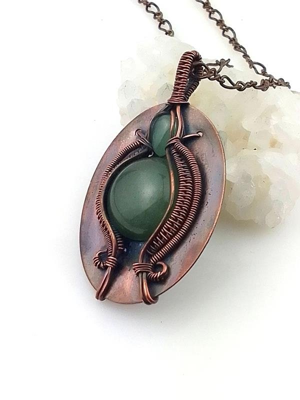 Awenturyn - wisiorek miedziany dla Barana, Bliźniąt, Byka, Strzelca, Ryb, Skorpiona, Koziorożca i Raka