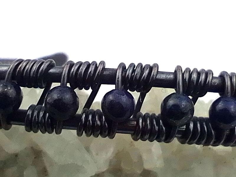 Prezent dla dziennikarza – męska bransoleta miedziana z lapis lazuli