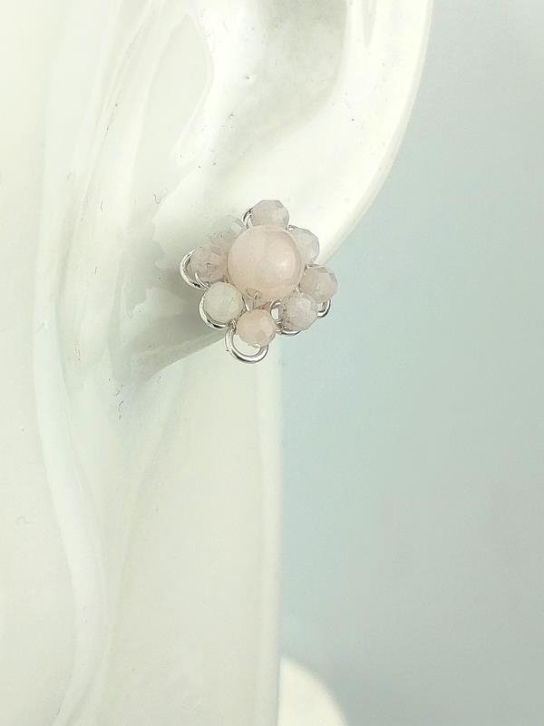 Kolczyki ze srebra z morganitem – kamieniem miłości i współczucia