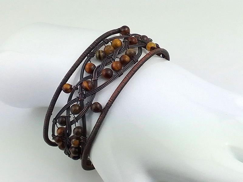 Bransoletka miedziana, tygrysie oko, znak Koziorożca