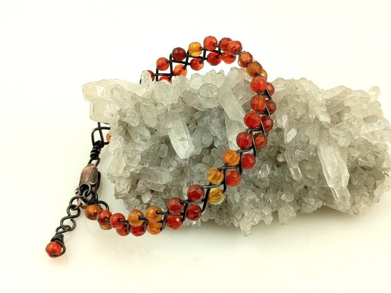 Prezent dla ekologa, tancerza, stomatologa - regulowana damska bransoletka miedziana