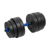 Hantel bitumiczny regulowany z łącznikiem 1x20kg, REBEL ACTIVE
