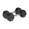 Hantle żeliwne gumowane HEX 2x5 kg REBEL ACTIVE