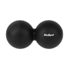 Duoball podwójna piłka do masażu 6.2cm, kolor czarny, materiał silikon, REBEL ACTIVE