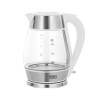 Czajnik elektryczny TEESA, szklany + inox, 2200 W, biały, 1,7 L