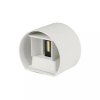 Oprawa Ścienna 6W V-TAC Góra Dół Regulowana Biały Okrągły IP65 Bridgelux VT-756-W 3000K 700lm