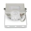 Projektor LED V-TAC 10W SAMSUNG CHIP Czujnik Ruchu Funkcja Cut-OFF Biały VT-10-S-W 6400K 800lm 5 Lat Gwarancji