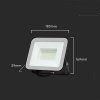 Projektor LED V-TAC 50W 100Lm/W Przewód 1mb SAMSUNG CHIP Czarny VT-44055 6500K 4270lm 5 Lat Gwarancji