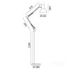 Lampa podłogowa AURIQ ST 1xE27 czarna LED2B