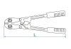 NOŻYCE DO PRĘTÓW 10 x 600mm, do o8 przy HRC 35 King Tony