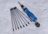 TELESKOPOWY WKRĘTAK DO BITÓW 1/4 Z GRZECHOTKĄ Z ZESTAWEM BITÓW (PH, PZ, SL, TORX, HEX) 16 cz. King Tony