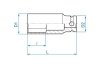 NASADKA DŁUGA UDAROWA 1/2 30mm x 80mm, 6-kąt King Tony