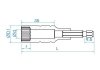 NASADKA DŁUGA 12-KĄTNA DO WKRĘTAREK 1/4 16mm x 80mm King Tony