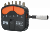 Zestaw 7 sztuk bitów azotek tytanu z uchwytem uniwersalnym 1/4” DIN 3126-C6.3, ISO 1173 BAHCO