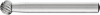 Frez trzpieniowy HSS, kulisty, F 0403 3 6mm 4x3,6mm Pferd