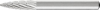 Frez trzpieniowy HSS, lukowy ostry 1630 3 6mm 16x30mm Pferd