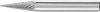 Frez trzp.ze stopow twar.stozek ostry 1225 5 6mm 12x25mm Pferd