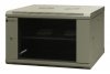 Szafa wisząca niedzielona 19'' 6U, niezmontowana, drzwi blacha/ szkło, 600x600x370mm szer./gł./wys. (w zestawie: półka