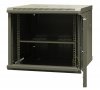 Szafa wisząca niedzielona 19'' 9U, niezmontowana, drzwi blacha/ szkło, 600x600x500mm szer./gł./wys. (w zestawie: półka