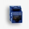 Gniazdo RJ45 UTP kat.6 keystone niebieskie (beznarzędziowe), slim