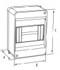 Rozdzielnica modułowa podtynkowa plastikowa 1x12 IP40 C.13512-P Pawbol