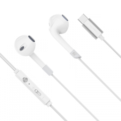 Słuchawki douszne z mikrofonem na USB-C Kruger&Matz C2 białe