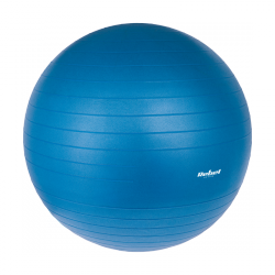 Piłka gimnastyczna rehabilitacyjna 55cm z pompką ręczną, kolor niebieski , REBEL ACTIVE