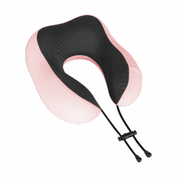 Poduszka turystyczna - podróżna z pianki MEMORY, REBEL ACTIVE , kolor różowy